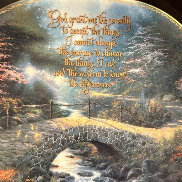 Vintage 1997 Thomas Kincade Serenity Prayer Collectible Ceramic Plate - Picture 9 of 9